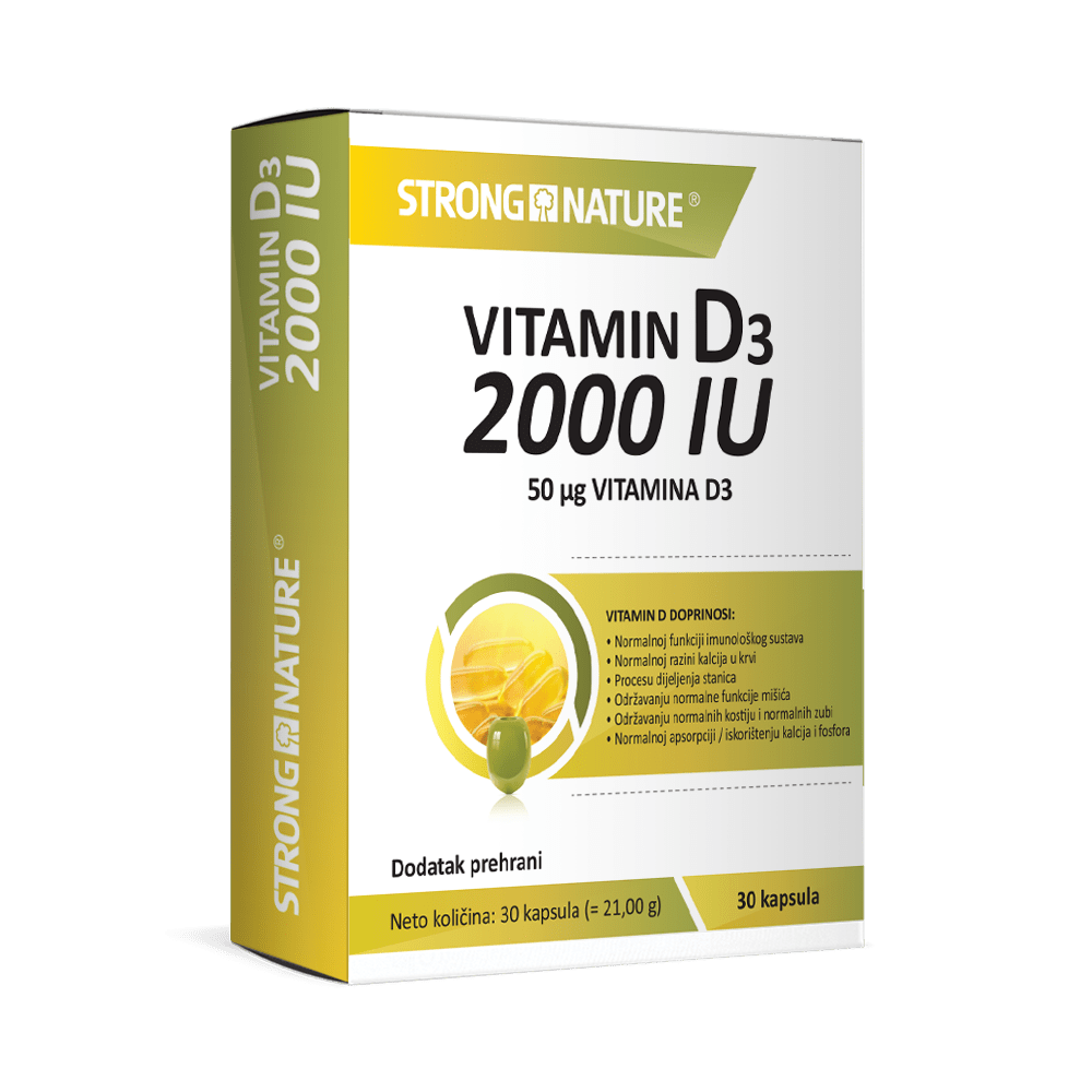STRONG NATURE Vitamin D3 2000 IU